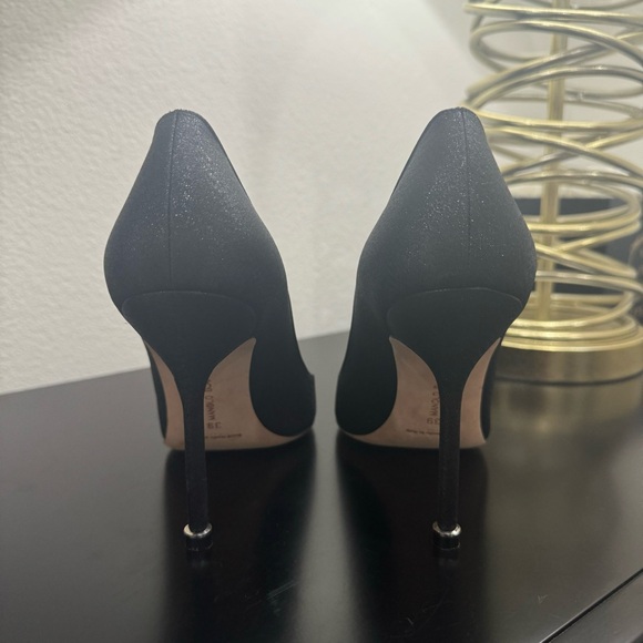 Manolo Blahnik Hangisi 105 Crystal Buckle Black 39 - Picture 6 of 8